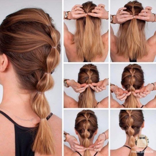 Frisur für mittleres Haar