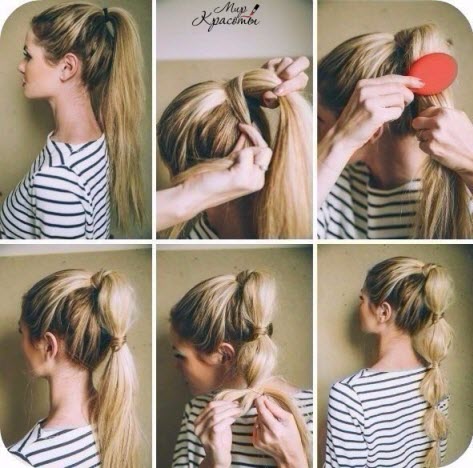 Frisurenschwanz: verschiedene Optionen