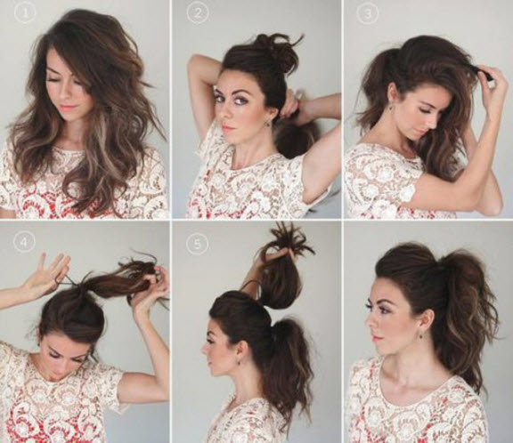 Frisurenschwanz: verschiedene Optionen