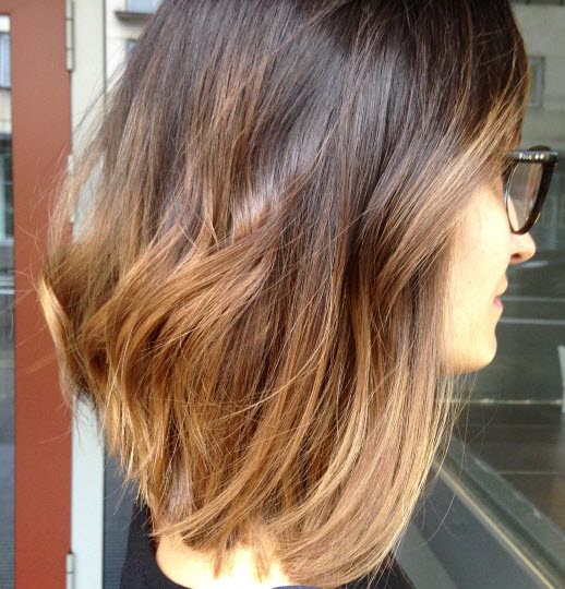 Shatush auf einem länglichen Quadrat färben