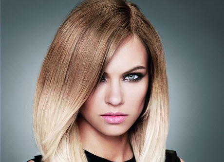 Ombre-Färbung auf dem Platz: Foto