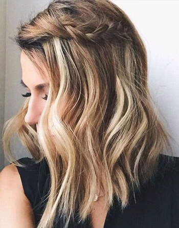 Langer Bob-Haarschnitt bis zu den Schultern