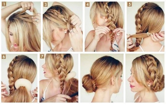 Einfache DIY-Frisuren. Schritt für Schritt Fotos