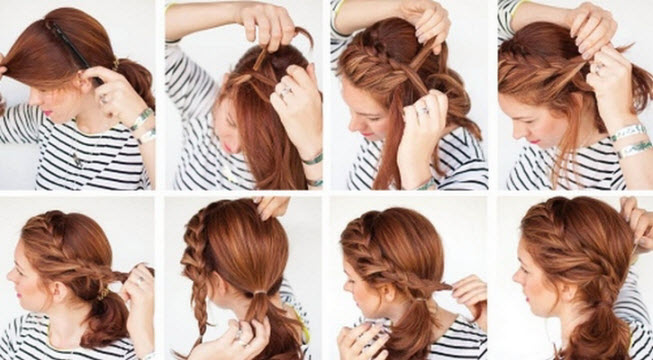 Einfache DIY-Frisuren. Schritt für Schritt Fotos