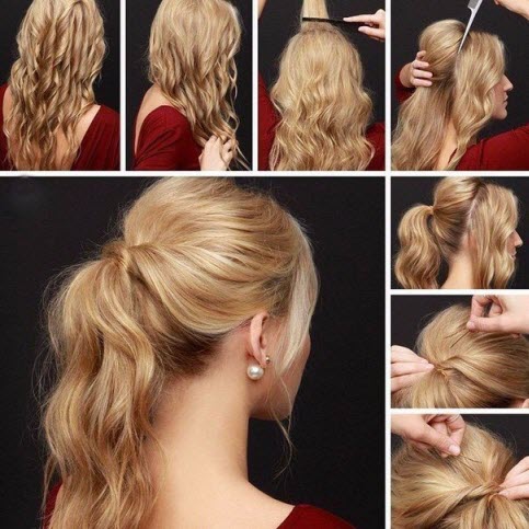 Einfache DIY-Frisuren. Schritt für Schritt Fotos