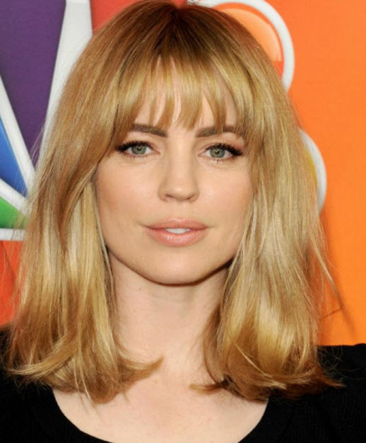 Langer Bob-Haarschnitt mit Pony