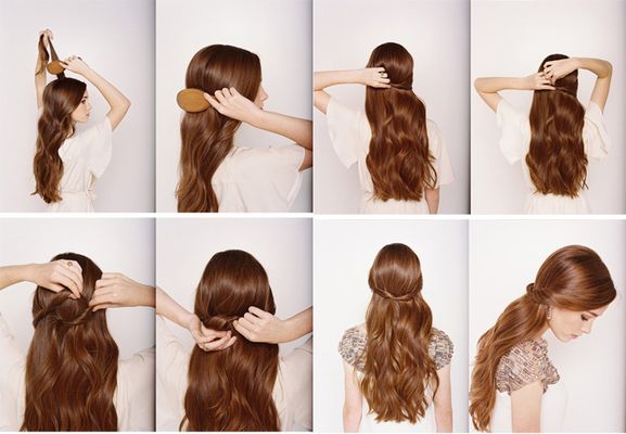 Einfache DIY-Frisuren. Schritt für Schritt Fotos