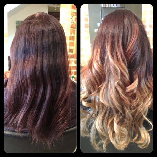 Balayage-Färbung: Vorher-Nachher-Fotos