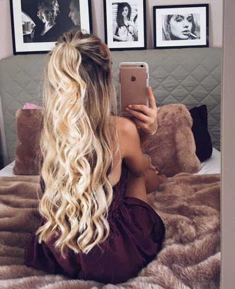 Balayage färben für blondes Haar