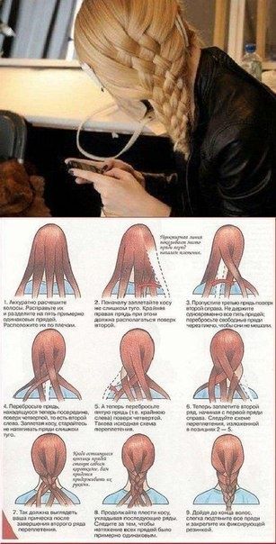 Zöpfe für langes Haar