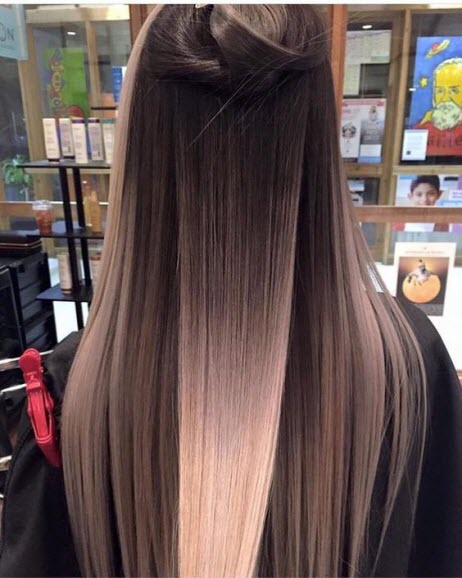 Färben von Balayage für dunkles Haar