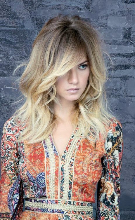 Kaskade mit langem Pony