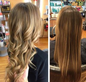 Balayage-Färbung: Vorher-Nachher-Fotos