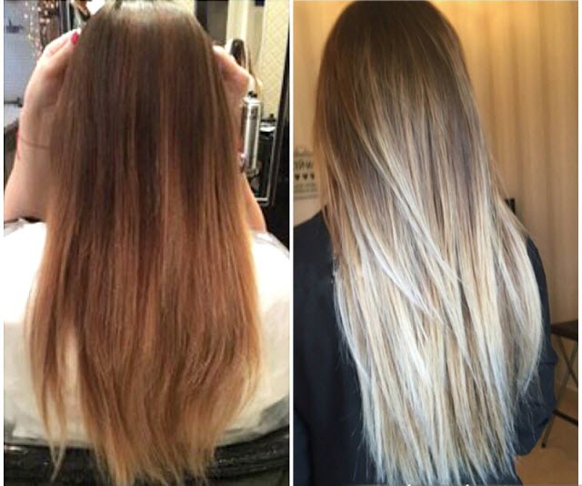 Balayage-Färbung: Vorher-Nachher-Fotos
