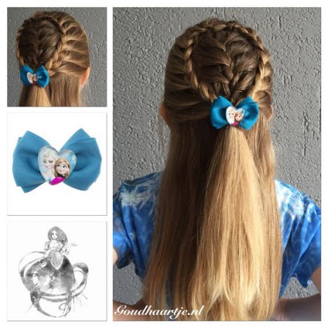 Schönes Flechten für langes Haar