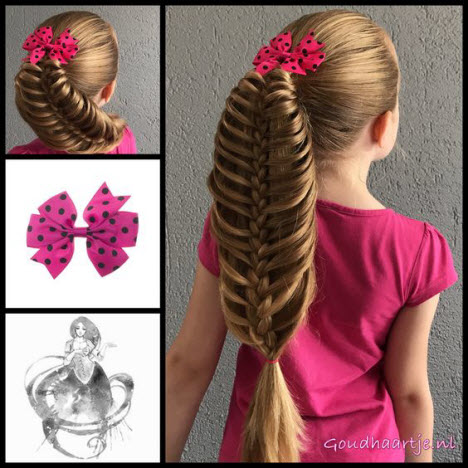 Schönes Flechten für langes Haar