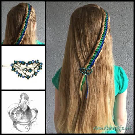 Schönes Flechten für langes Haar