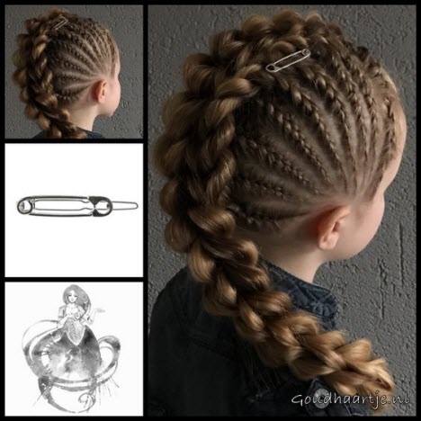 Schönes Flechten für langes Haar