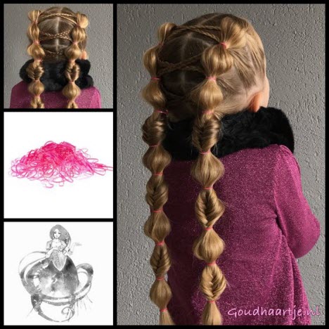 Schönes Flechten für langes Haar