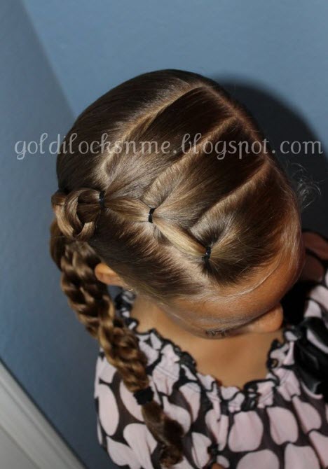 Interessante Frisuren für Mädchen: Foto