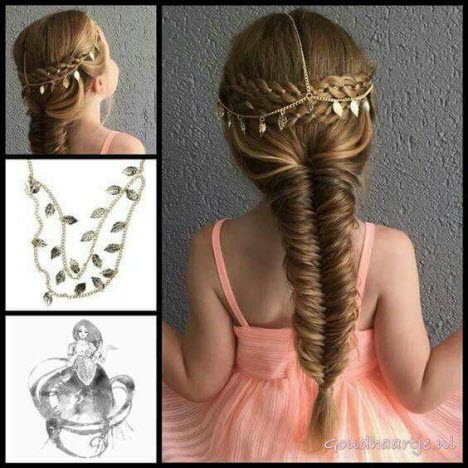 Schönes Flechten für langes Haar