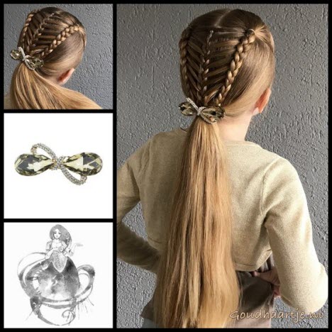 Schönes Flechten für langes Haar