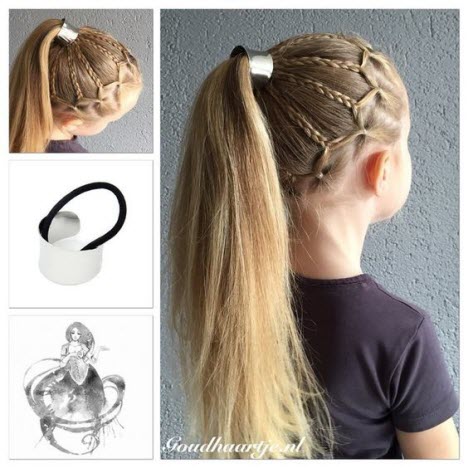 Schönes Flechten für langes Haar