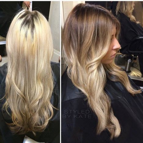 Haarbräunung: Vorher-Nachher-Fotos