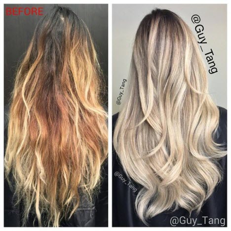 Haarbräunung: Vorher-Nachher-Fotos