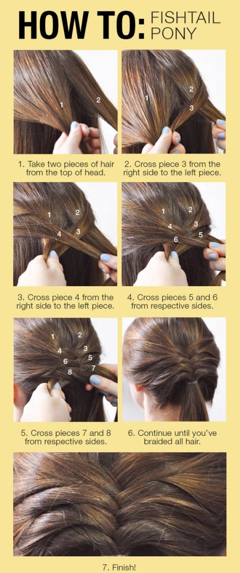 Frisuren für langes Haar: Schritt für Schritt Fotos