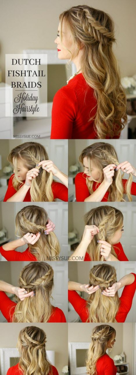 Frisuren für langes Haar: Schritt für Schritt Fotos