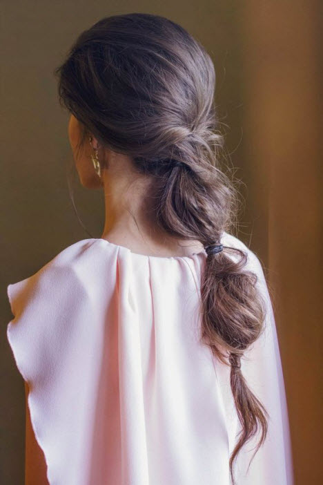 Frisur für langes Haar