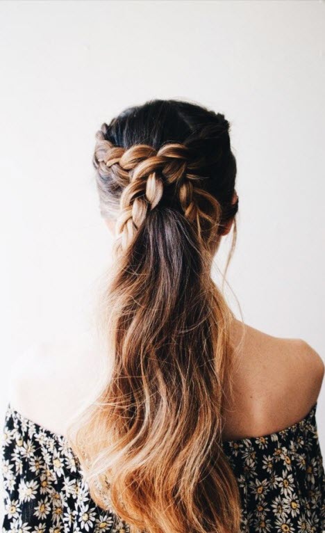 Weben für langes Haar