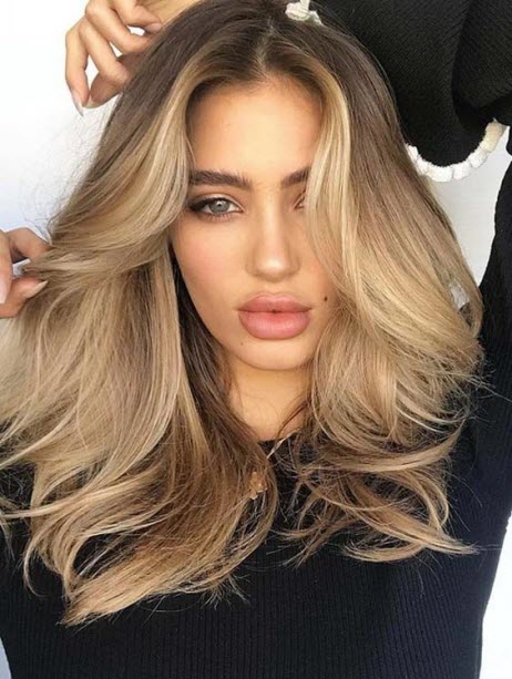 Foto mit langen Haaren