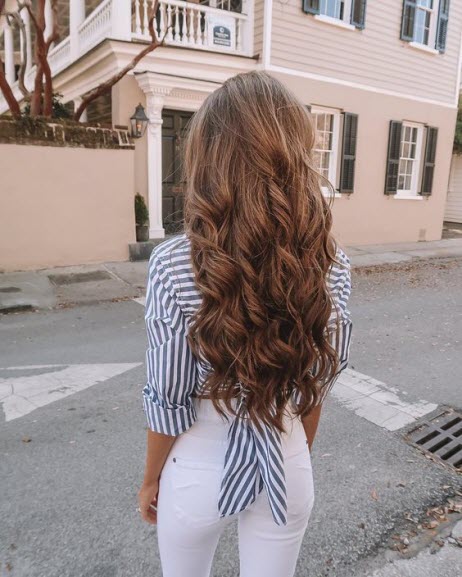 Foto mit langen Haaren