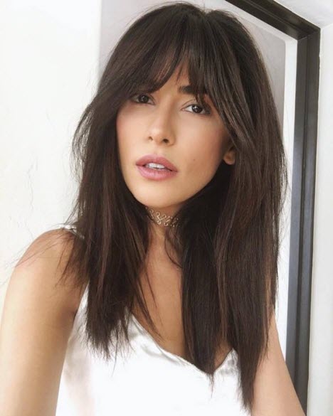 Foto von Haaren mit Pony