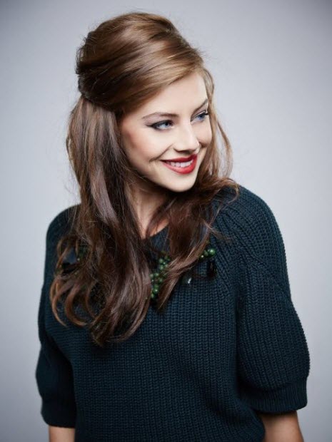 Foto mit langen Haaren