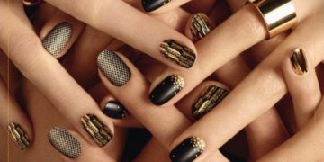 Glitzer und Pailletten in der Herbstmaniküre