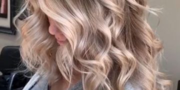 Foto von AirTouch-Färben auf hellem und dunklem Haar