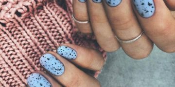 Trendige Ideen für Spray-Maniküre-Optionen oder Wachteleier