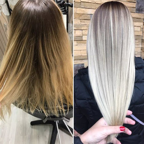 Modische Arten der Haarfärbung 2024: Vorher-Nachher-Fotos