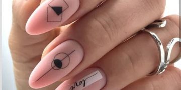 Maniküre-Minimalismus im Stil der Geometrie: Ideen 2024