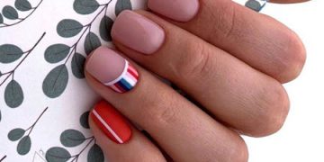 Foto von Maniküre mit Muster
