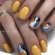 Maniküre Herbst 2024 im Stil der Abstraktion
